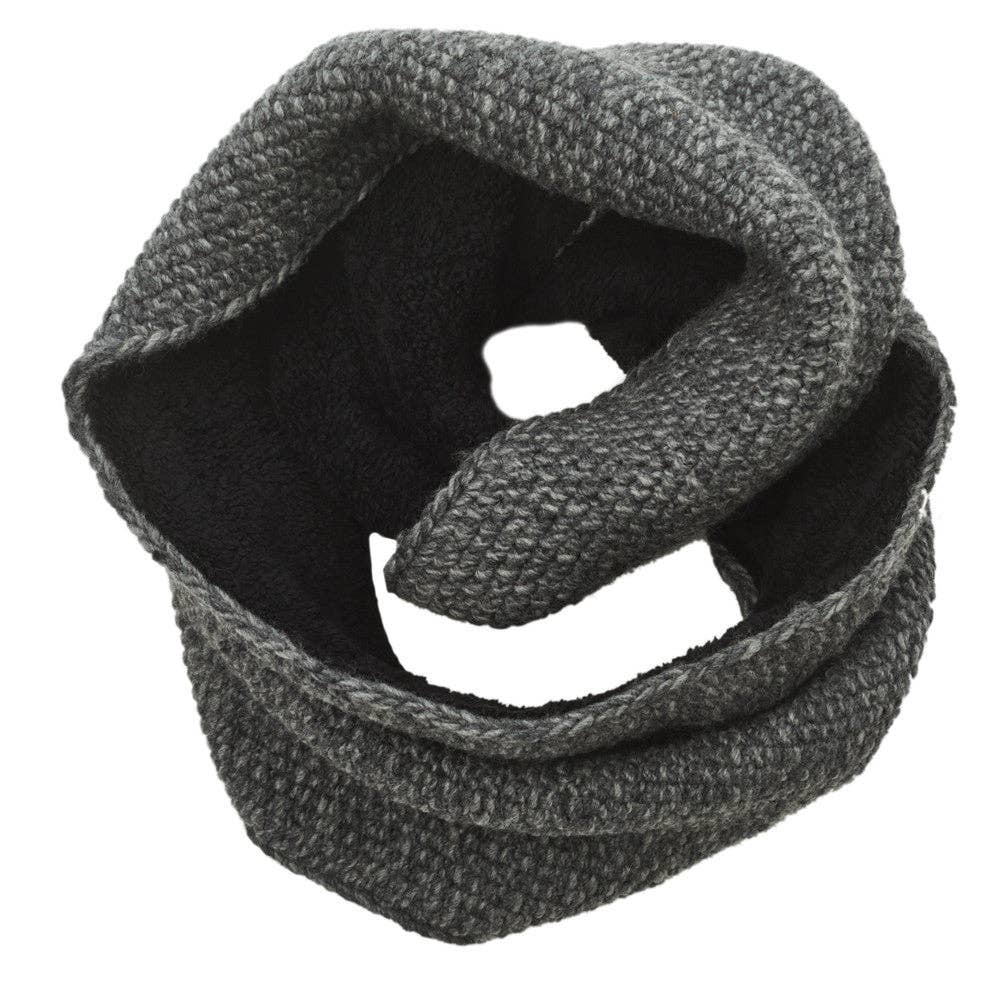 Nirvanna Designs Alpine Sherpa Lined Hand-Knit Wool Infinity Scarf