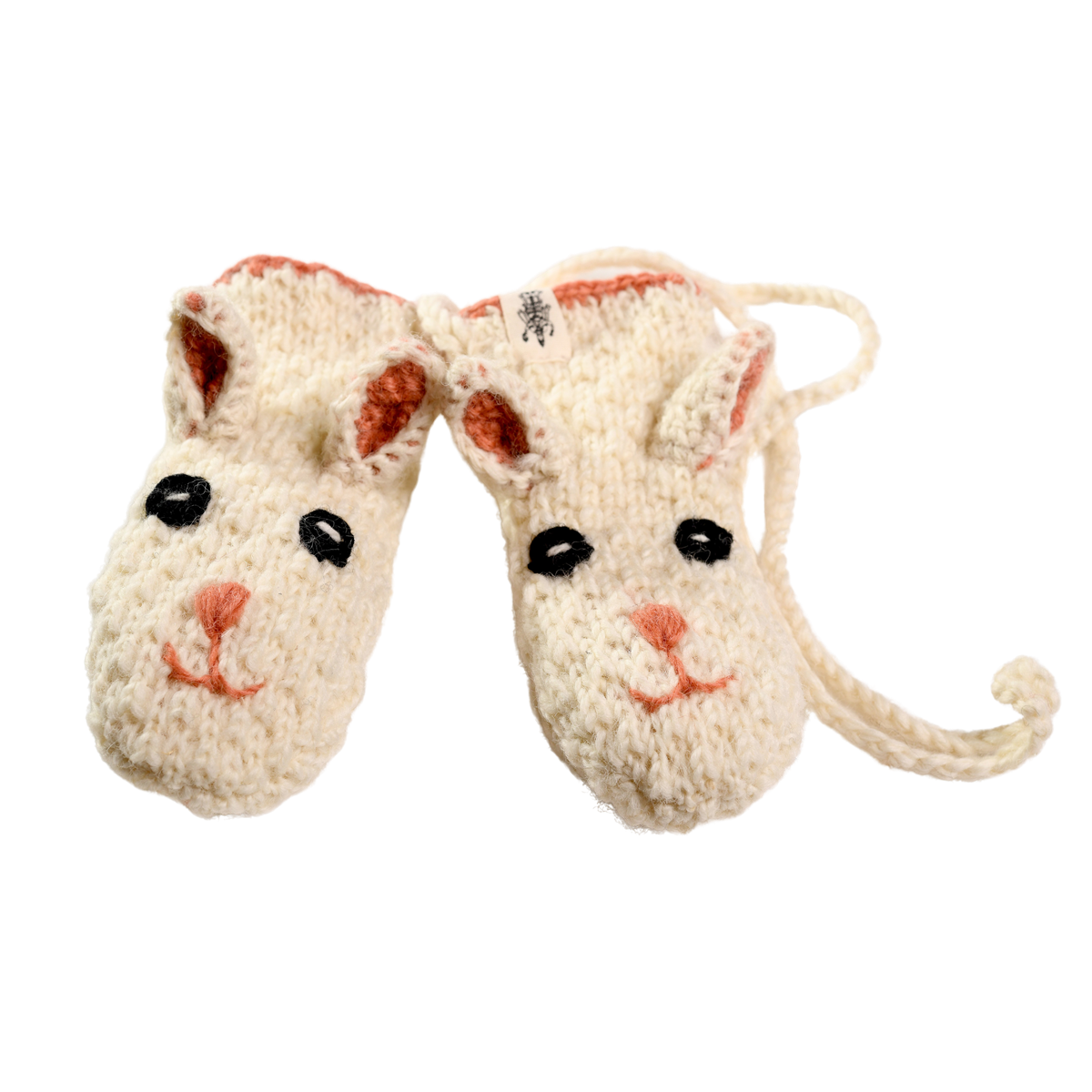 Nirvanna Designs Bunny Hand-Crochet Wool Mittens