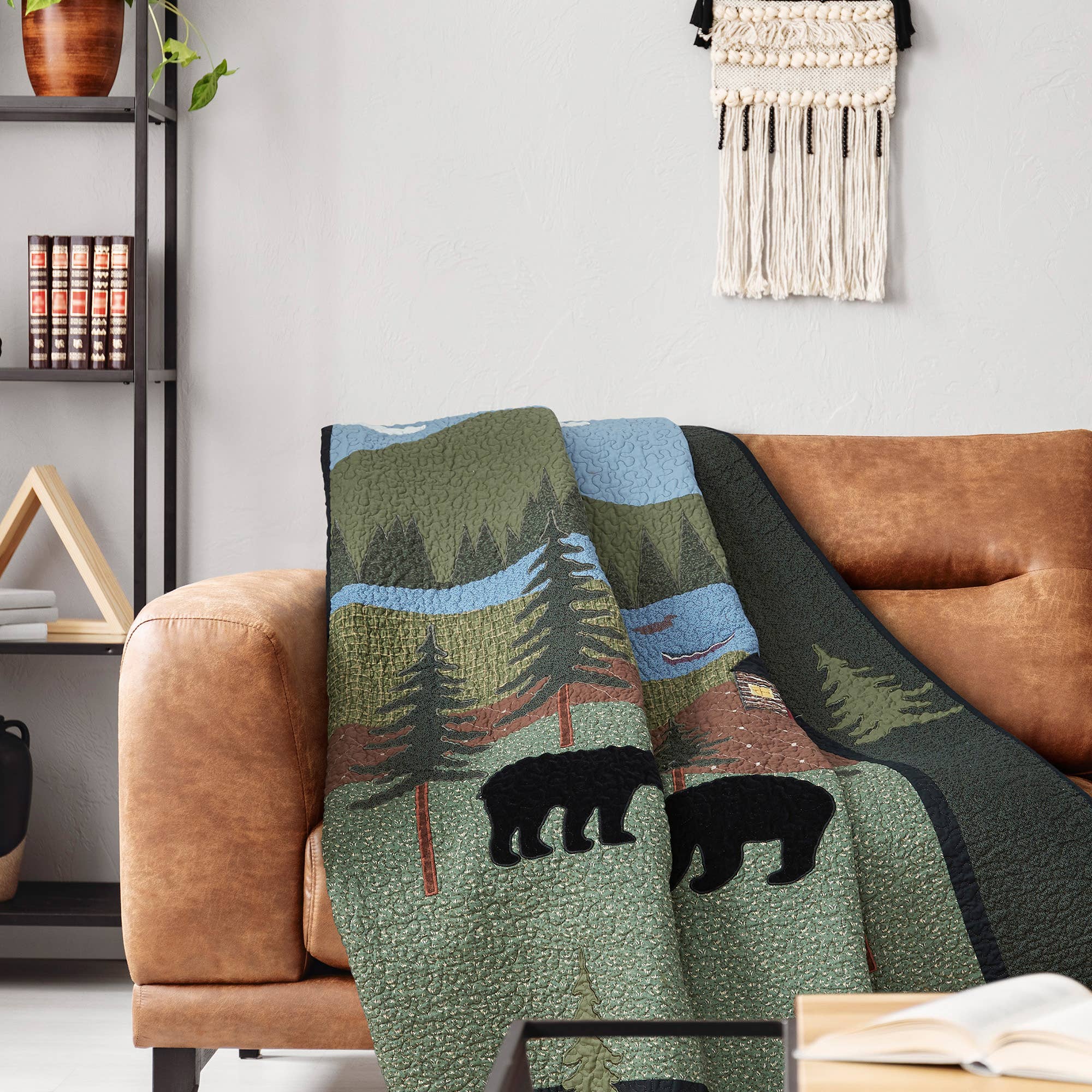 Donna Sharp Bear Lake Quilted Throw Blanket