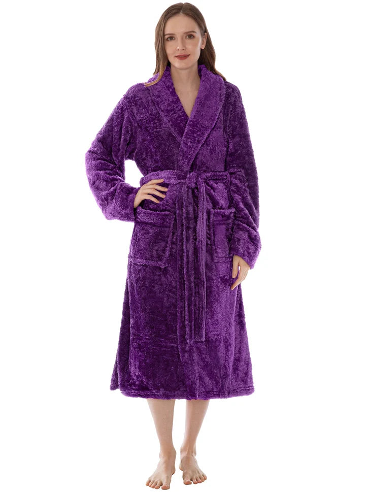 Pavilia Sherpa Fleece Women's Robe