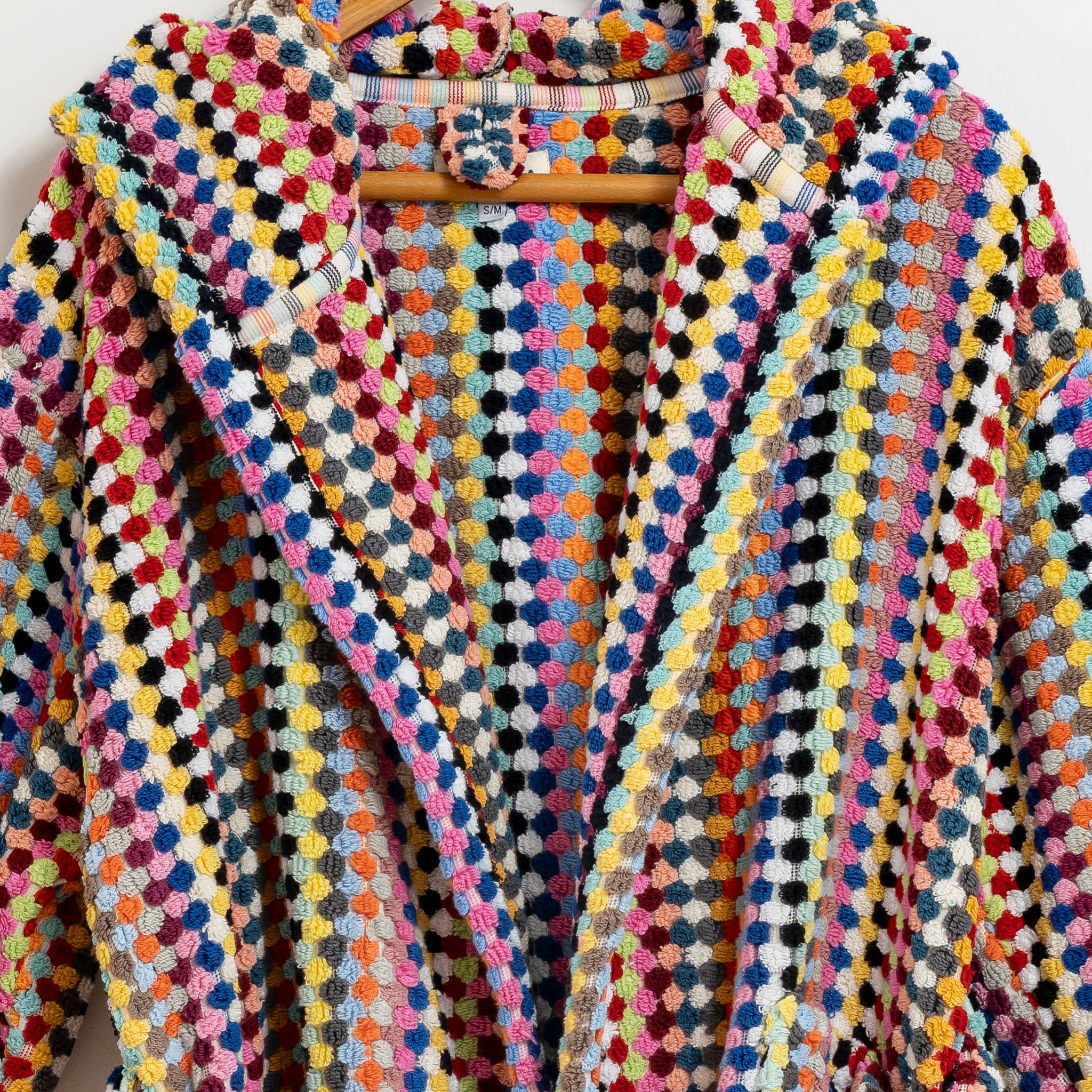 Kikoya Hand Loomed Women's Turkish Cotton Robe / Rainbow Tones