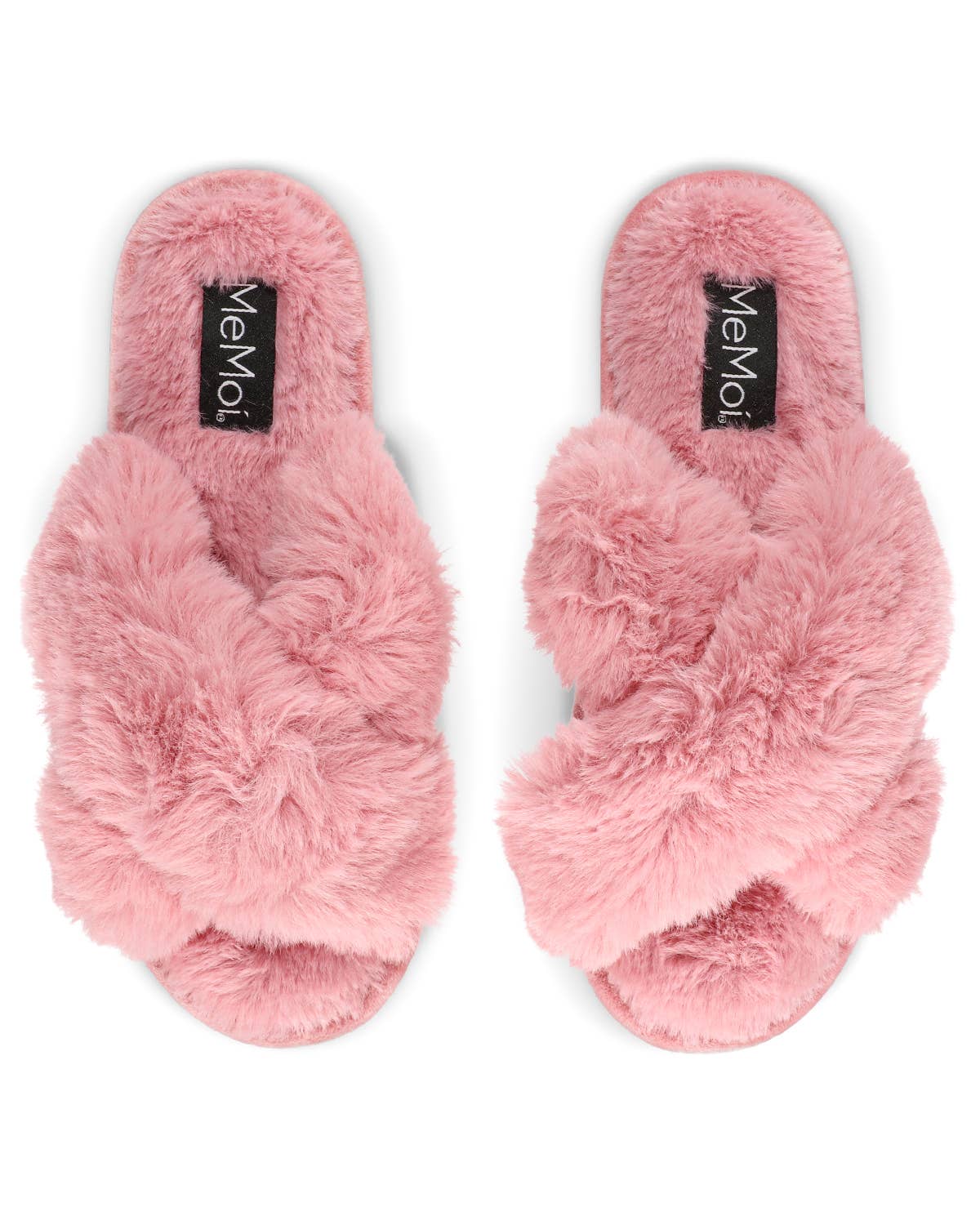 MeMoí Beverly Faux Fur Memory Foam Slide Slippers