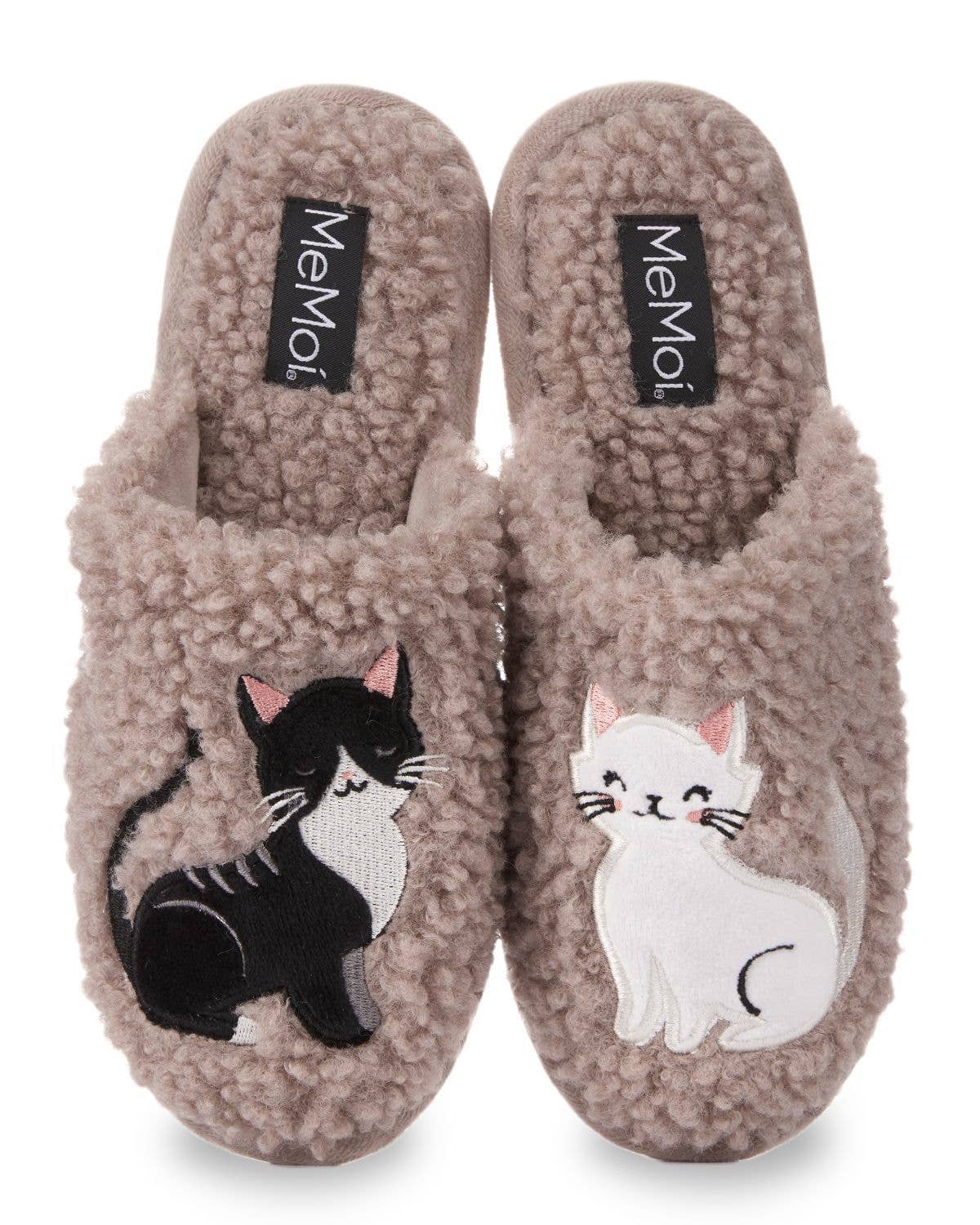 MeMoí Playful Kittens Memory Foam Mule Slippers