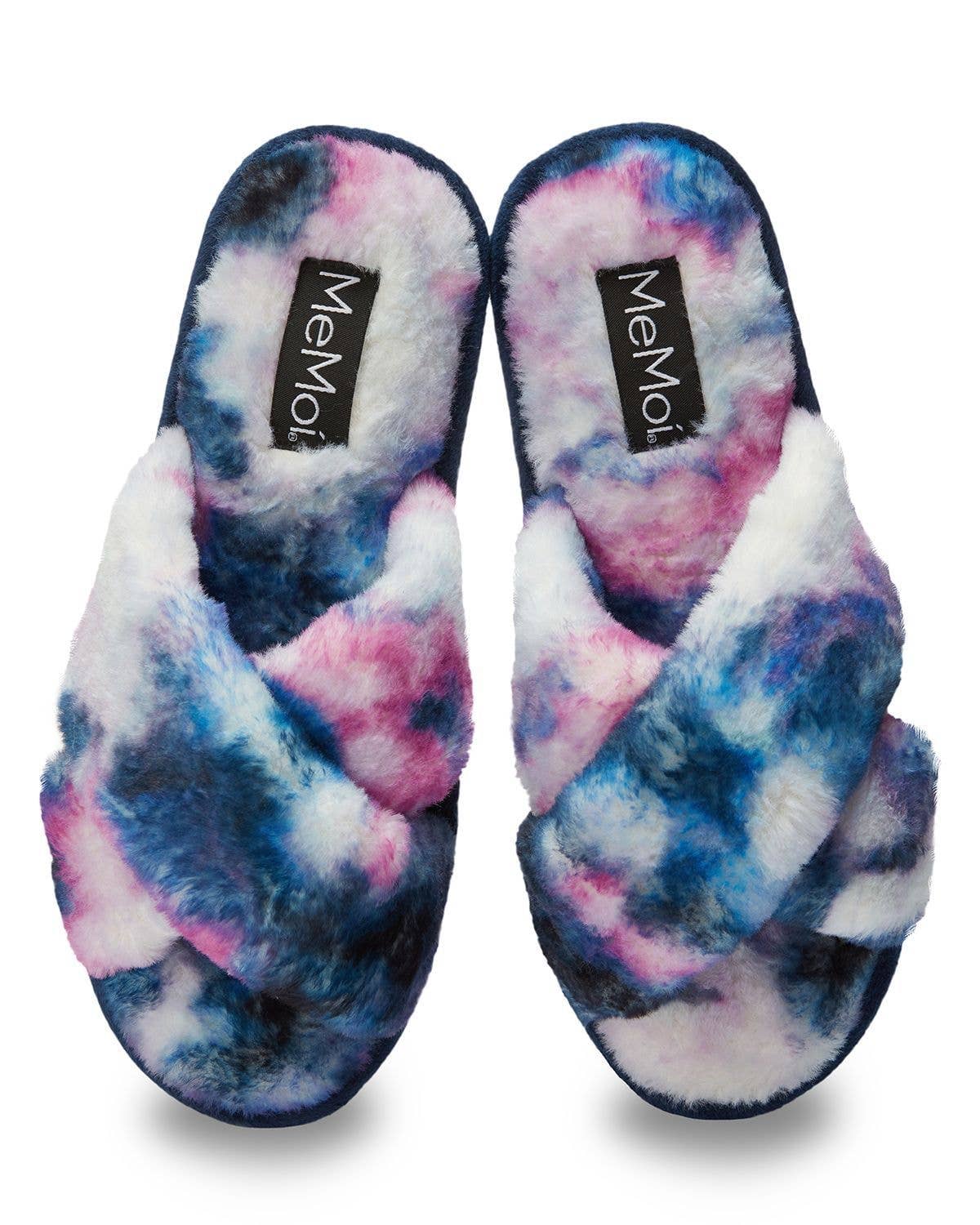 MeMoí Stardust Tie Dye Memory Foam Slide Slippers